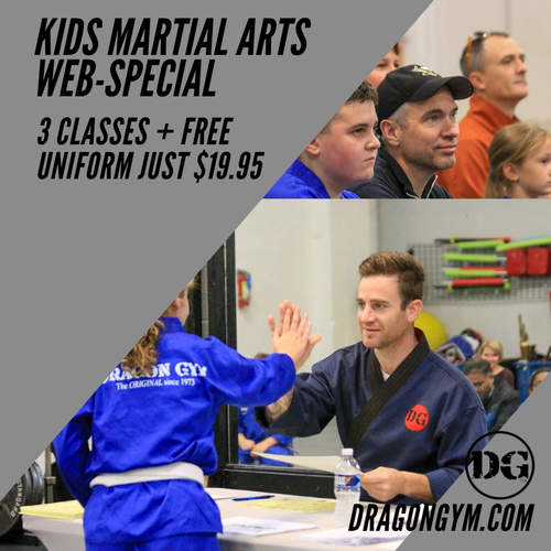 Kids Martial Arts New Student Web-Only Special: 3 Classes and a Free uniform for just $19.95!