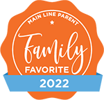 Logo Recognizing Dragon Gym Martial Arts & Fitness's affiliation with Main Line Parent Family Favorite 2022